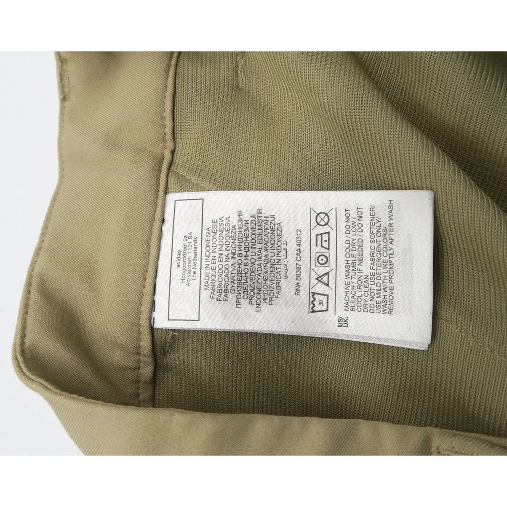 Adidas Mens Golf Pants Tan Khaki Flat Front Performance Trousers 36x30